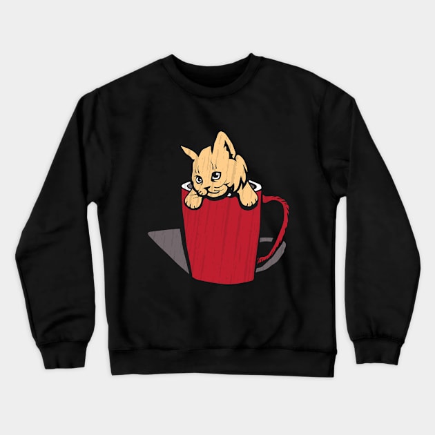 Cute cat in a mug Crewneck Sweatshirt by Markus Schnabel